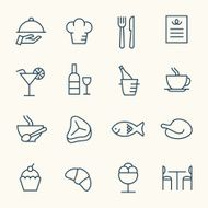 Restaurant icons N17