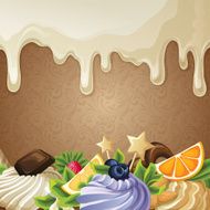 White chocolate sweets background N2