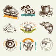 Vintage vector bakery illustration N2