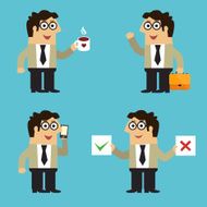 Business life employee poses N2