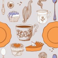 Breakfast card Vector illustration