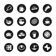 Food and Drink Icons Set 2 - Black Circle Series