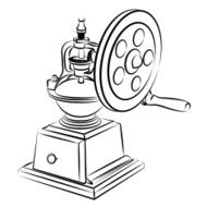 Vector drawing of the Coffee Grinder N2