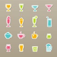 drink icons set N13