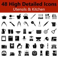 Utensils and Kitchen Smooth Icons