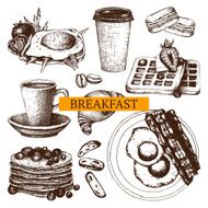 Vector food for breakfast menu N4