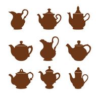 Set of teapot icons