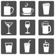 Vector Set of Drinks Icons N19