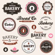 Vintage bakery labels