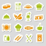restaurant stickers