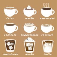 Morning coffee vector set