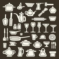 Kitchen and cooking utensils background