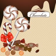 Background with chocolate and candy