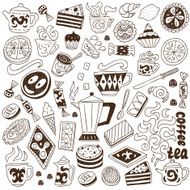 coffee and sweets - doodles collection N3
