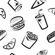 Seamless pattern-fast food