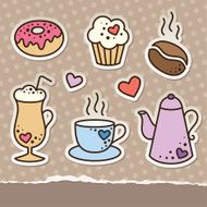 coffee stickers N6