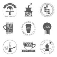 Vector collection of decorative coffee icons N14