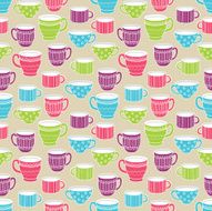 Cups seamless pattern N6