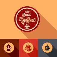 flat coffee design elements