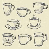 drawn pencil cups