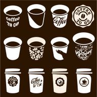 Coffee to go cup set