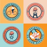 Hipster badge collection