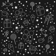 Abstract background of birthday party in vector