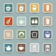Coffee and tea icons N9