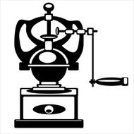 Vector coffee grinder isolated on white background N7