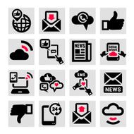 Communication vector icons set N6