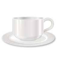 White cup with saucer N2