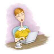 Woman and laptop
