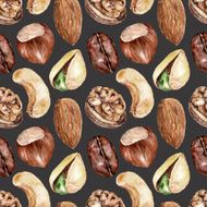 Seamless pattern with nuts N8