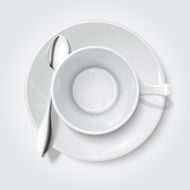 Realistic empty white cup N2