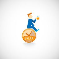 Coffe break flat icon