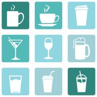 Vector Set of Drinks Icons N20