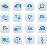 Business Concept buttons Blue version vector