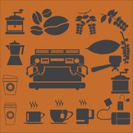 Coffee icons vector illustrations EPS10