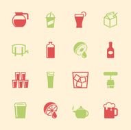 Drink Icons Set 3 - Color Series