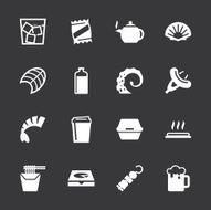 Food and Drink Icons Set 4 - White Series