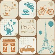 Paris themed icons