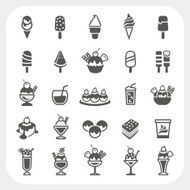 Ice cream icons set N4