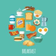 Breakfast icon flat N4