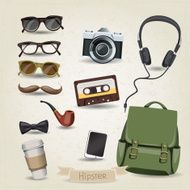 Vector set of hipster man&#039;s accessories N2