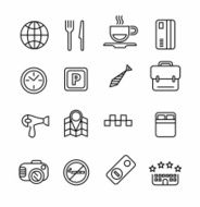 Hotel or apartments and travel icon N2