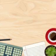 Workplace with a part of keyboard cup coffee etc N2