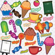funky dessert mix clip art