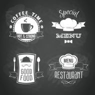 Restaurant menu emblems set N2