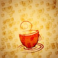 coffee decoration banner EPS 10 file contains transparencies