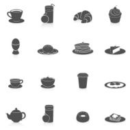 Breakfast Icons Black